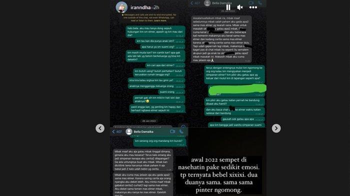 Ira Nandha melabrak pramugari yang diduga berselingkuh dengan suaminya lewat chat