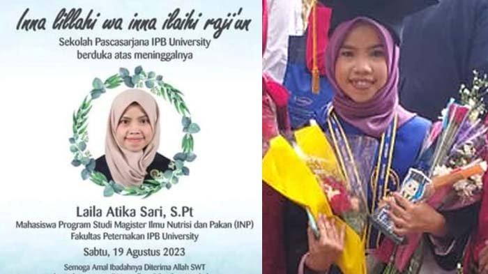 Curhat keluarga mahasiswi IPB, Laila Atika Sari yang meninggal dunia akibat terbakar di laboratorium saat penelitian. Laila merupakan mahasiswi S2 IPB yang sedang melakukan penelitian di bidang Ilmu Nutrisi dan Pakan