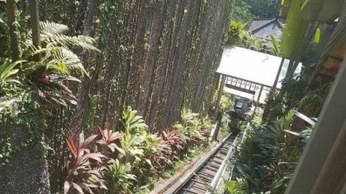 Jalur lift terbuka di salah satu resort di Desa Kedewatan, Ubud, Gianyar, Bali yang menewaskan lima orang pegawainya, Jumat 1 September 2023 (Wayan Eri Gunarta/Tribun Bal)
