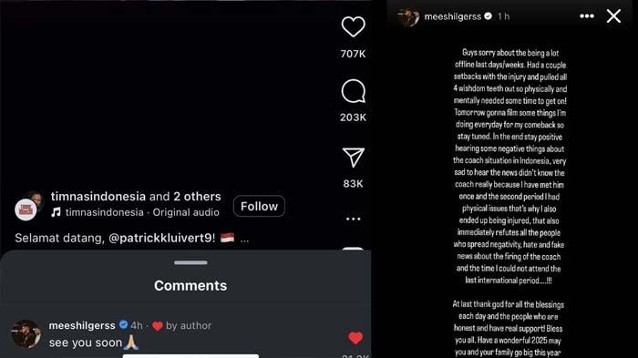 Antusias menyambut pelatih baru yakni Patrick Kluivert, pemain Timnas Indonesia Mees Hilgers mengurai alasannya tak posting soal Shin Tae-yong.