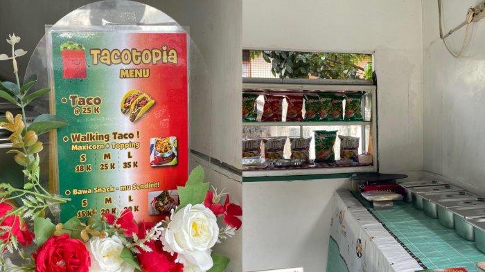 KULINER BOGOR – Tacotopia menawarkan daftar harga menu mereka yang terjangkau untuk semua kalangan. Menu seperti taco original dan walking taco dengan berbagai ukuran dan varian topping menjadi daya tarik utama bagi pelanggan.
