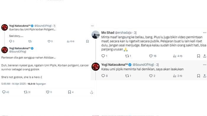 ABIDZAR LAPORKAN NETIZEN: Tangkapan layar netizen yang disomasi Abidzar mengaku menyesali perbuatannya. Terungkap sosok dua netizen yang disomasi Abidzar gara-gara menghina Umi Pipik di media sosial. Ada yang minta maaf dan menyesali perbuatannya.
