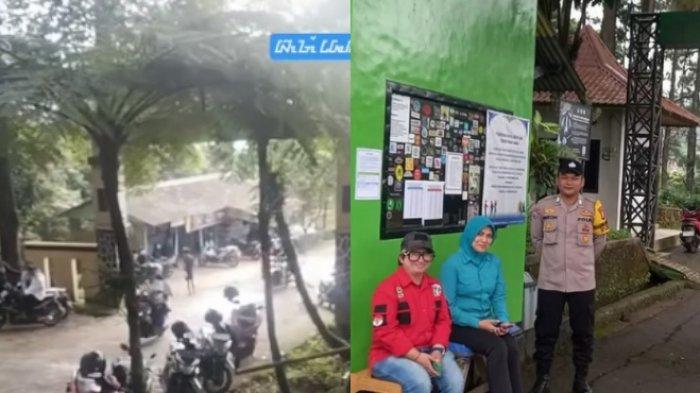 AREA PINTU MASUK - Suasana pintu gerbang objek wisata Gunung Bunder, Kecamatan Pamijahan, Kabupaten Bogor.