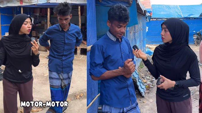 Selebgram Oklin Fia sidak pemukiman pengungsi Rohingya di Pekanbaru