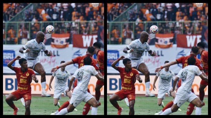 PERSIJA VS PERSIB - Dalam foto: David da Silva saat mencetak gol ke gawang Persija. Persib Bandung meraih hasil imbang 2-2 saat bertandang melawan Persija Jakarta dalam Matchday 23 Liga 1 2024-2025 di Stadion Patriot Candrabhaga, Kota Bekasi, Minggu (16/2/2025) sore.