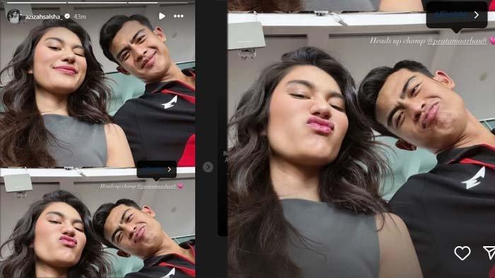 MERTUA ARHAN DIHUJAT: Tangkapan layar postingan Azizah Salsha menyemangati sang suami, Pratama Arhan setelah viral sang ayah, Andre Rosiade dihujat perkara menyindir pemain Timnas Indonesia, Rabu (26/3/2025).