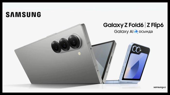 Materi visual promosi untuk Samsung Galaxy Z Fold 6 dan Samsung Galaxy Z Flip 6 yang terlihat bocor dan diunggah di situs Samsung Kazakhstan.
