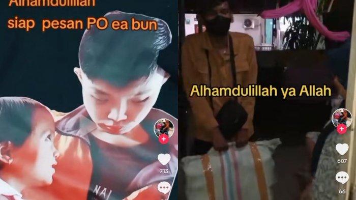 Siti Aisah mantan TKI asal karawang Jawa Barat bukan hanya wajah Sha Wang saja yang dicetak di baju yang dijualnya, bahkan wajah putri sulungnya yangbernama Queen pun ikut dipajang, padahal kondisi Sha Wang di Tawian saat ini pilu