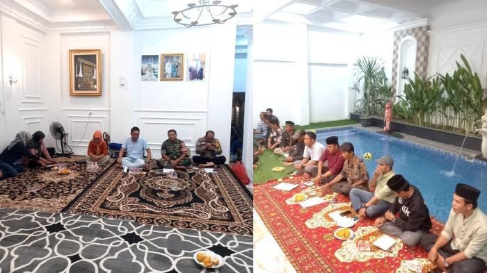 Penampakan rumah mewah milik Abdul Aziz Anwar, Kepala Desa Cimanggis, Kecamatan Bojonggede,Kabupaten Bogor. Aziz viral di media sosial karena minta tambahan mobil dinas desa.