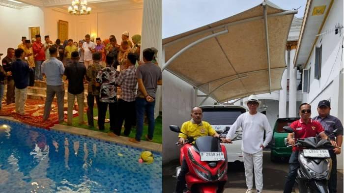 RUMAH MEWAH KADES DI BOGOR - Penampakan rumah mewah milik Abdul Aziz Anwar, Kepala Desa Cimanggis, Kecamatan Bojonggede,Kabupaten Bogor. Aziz viral di media sosial karena minta tambahan mobil dinas desa. 
