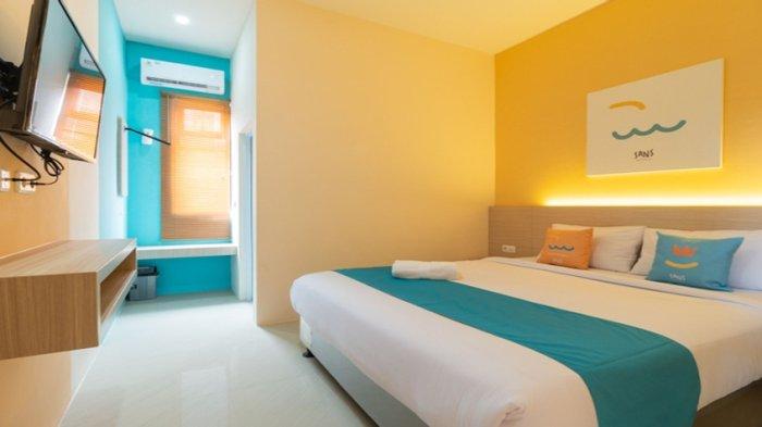 Sans Hotel salah satu hotel di Bogor suguhi pengunjung dengan suasana warna warni pastel yang begitu unik