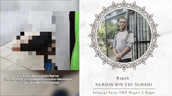 Viral satpam di SMP Bogor bernama Nurdin meninggal dunia dalam posisi sujud di sebuah musala sekolah