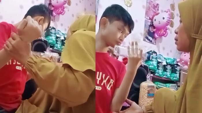 Siti Aisah rekam momen Sha Wang anak majikan disabilitas kesurupan dan mengamuk (TikTok)