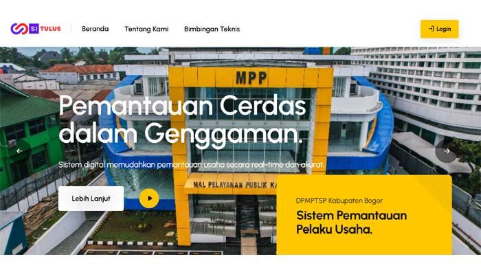 Penampakan platform SITULUS yang dikembangkan untuk mendukung tugas pokok Tim Pengawasan di Bidang Pengendalian DPMPTSP  di wilayah Kabupaten Bogor.