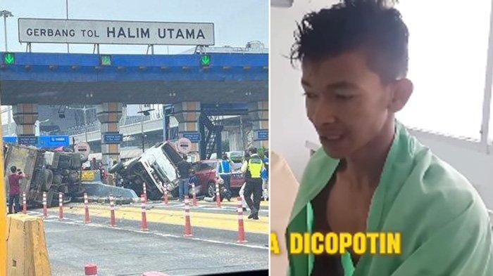 Kecelakaan di Gerbang Tol Halim Utama