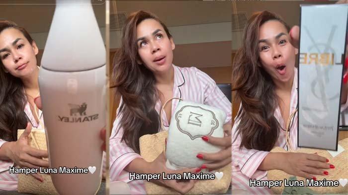 Artis Melaney Ricardo membagikan isi souvenir pernikahan Luna Maya dan Maxime Bouttier. Isinya ada tumblr air minum, handuk hotel, dan juga body oil seharga jutaan rupiah.