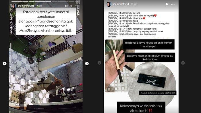 Bukti perselingkuhan Bimo, suami selebgram Siti Septi Ariyanti alias Arie dengan wanita bernama Maela Asila.