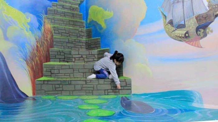 Lulu Trick Eye Museum, tempat wisata di Bogor menawarkan konsep lukisan 3D yang bisa dimanfaatkan pengunjung untuk berswafoto