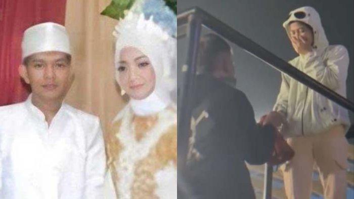 Bukti foto pernikahan wanita bersuami yang dilamar pria di stadion.