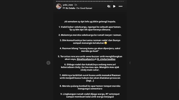 Keberadaan Vadel Badjideh setelah Lolly dijemput akhirnya terungkap. Sahabat Nikita Mirzani bongkar fakta mengejutkan.