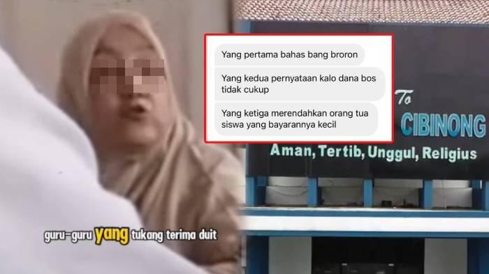 Viral di media sosial seorang guru SMK di Cibinong Bogor marah-marah soal uang pungutan sekolah