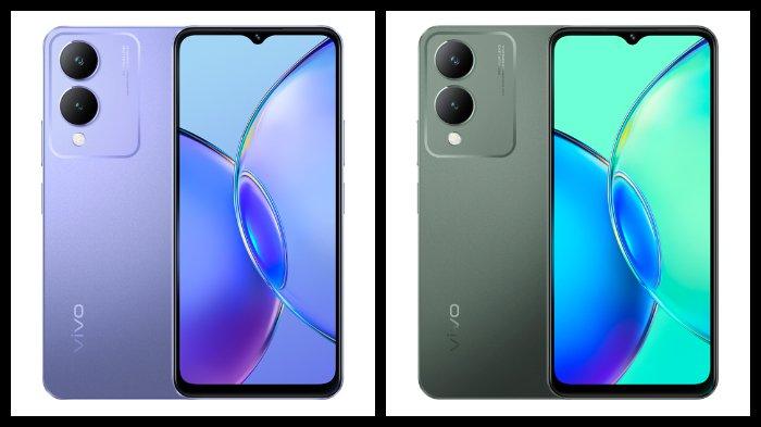 vivo Y17s 6/128 GB warna Glitter Purple dan Forest Green