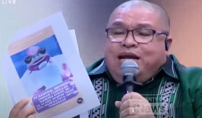 Razman Arif Nasution geram karena wajahnya diganti dengan muka kodok.