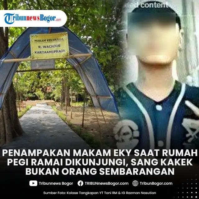 Penampakan makam Eky saat rumah Pegi Setiawan ramai dikunjungi warga setelah putusan sidang praperadilan.
