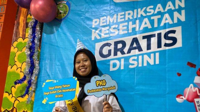 CEK KESEHATAN GRATIS - Pelaksanaan Program Cek Kesehatan Gratis (CKG) di Puskesmas Margadadi Indramayu, Senin (10/2/2025)