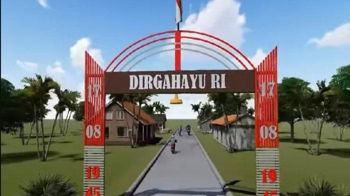 Contoh Gambar Gapura 17 Agustus 2023 Terbuat dari Bambu 1