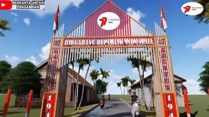 Contoh Gambar Gapura 17 Agustus 2023 Terbuat dari Bambu 2