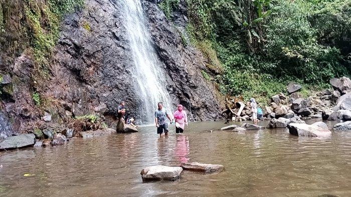 Suasana di Curug Cijalu Subang, Minggu (17/9/2023).