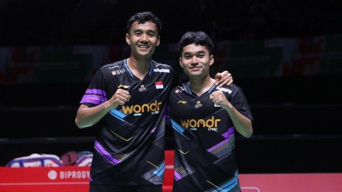 Ganda putra Indonesia, Bagas Maulana/Leo Rolly Carnando, berhasil mengalahkan kompatriotnya Mohammad Ahsan/Hendra Setiawan, di Yokohama Arena, Selasa (20/8/2024)