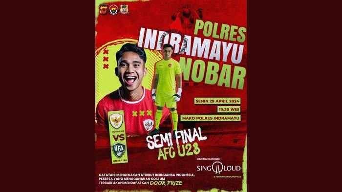 Info nobar Timnas U-23 Indonesia vs Uzbekistan di Mako Polres Indramayu