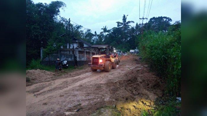 Lokasi longsor di Cijangkar Nyalindung Sukabumi, Rabu (20/11/2024) sore.
