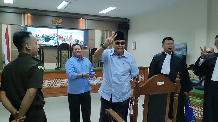 Sidang lanjutan Pimpinan Ponpes Al Zaytun Indramayu, Panji Gumilang perkara penodaan agama di PN Indramayu, Kamis (29/2/2024)