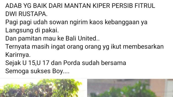 Tangkapan layar akun Facebook, Amirudin Latif tentang Fitrul Dwi