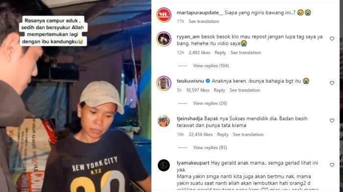 Momen pertemuan ibu dan anak setelah berpisah 16 tahun.