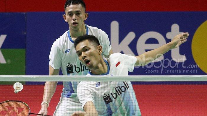 Pebulutangkis ganda putra Indonesia Fajar Alfian/Muhammad Rian Ardianto