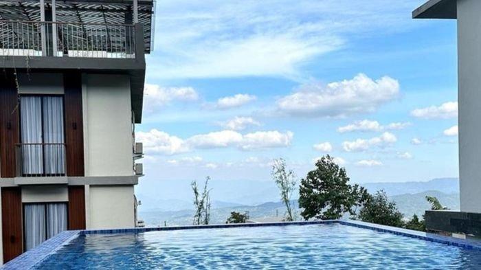 Suasana hotel baru yang bernama The Icon Guest House di kaki Gunung Ciremai, Kuningan.