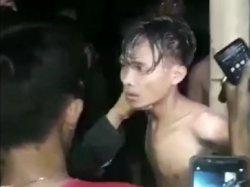 MALING SEPEDA MOTOR- Tangkapan layar video viral maling sepeda motor yang tertangkap warga di Kecamatan Sindangwangi, Kabupaten Majalengka, Selasa (11/3/2025).