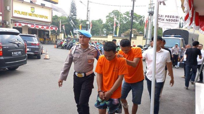 Penampakan dua pelaku pencurian dengan kekerasan yang beraksi di wilayah Beji, Depok lada Kamis (17/8/2023).