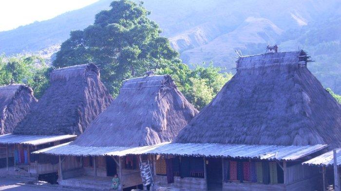 SITUS- Tampak dekat bangunan rumah adat di Kampung Bena, Bajawa, Kabupaten Ngada, NTT.
