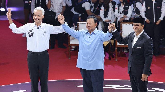 Tiga capres akan mengikuti debat kelima pada Minggu (4/2/2024).