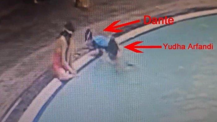 Detik-detik meninggalnya Dante yang terekam di CCTV.