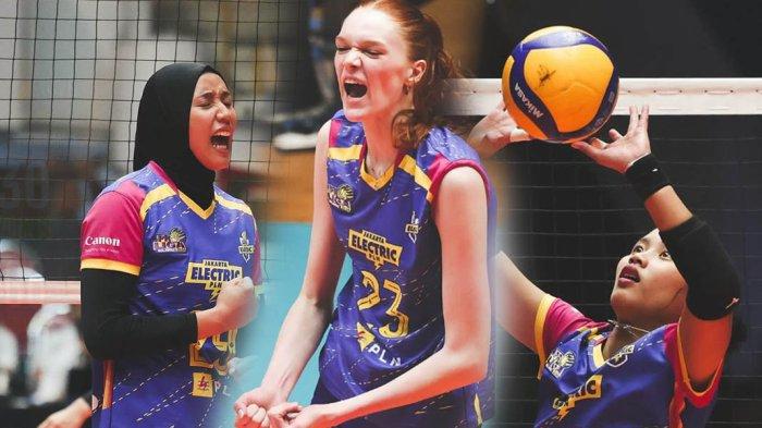 Tim voli putri Jakarta Electric PLN berhasil mengalahkan Jakarta Livin Mandiri dengan skor 3-0 di putaran kedua Proliga 2024 pada, Jumat (7/6/2024).