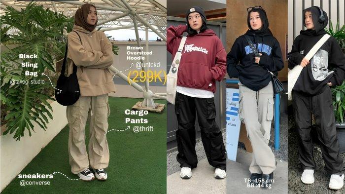 OOTD hijab  paduan cargo yang stylish