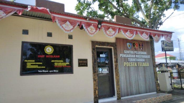 POTRET -- Depan Polsek Telaga, Kabupaten Gorontalo.