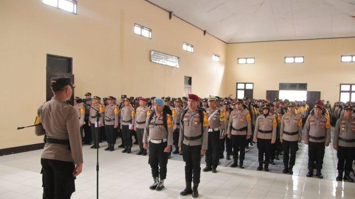 Apel pelepasan personel Polresta Gorontalo Kota, Senin (12/2/2024).