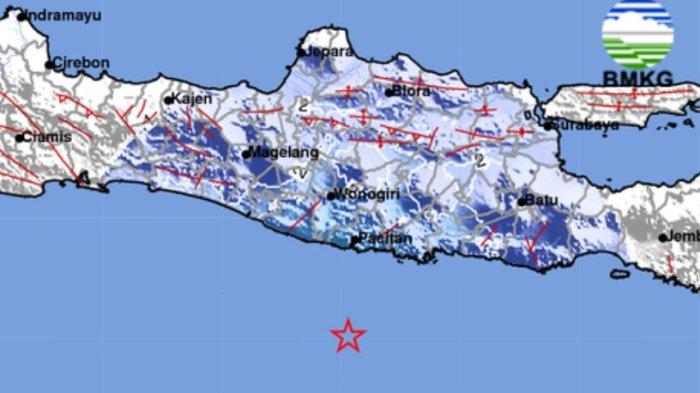 Gempa pacitan Sabtu pagi (19/8/2023).